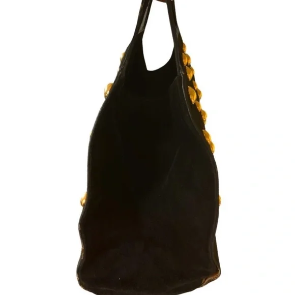 Yves Saint Laurent Black and Gold Clutch - Picture 4 of 9